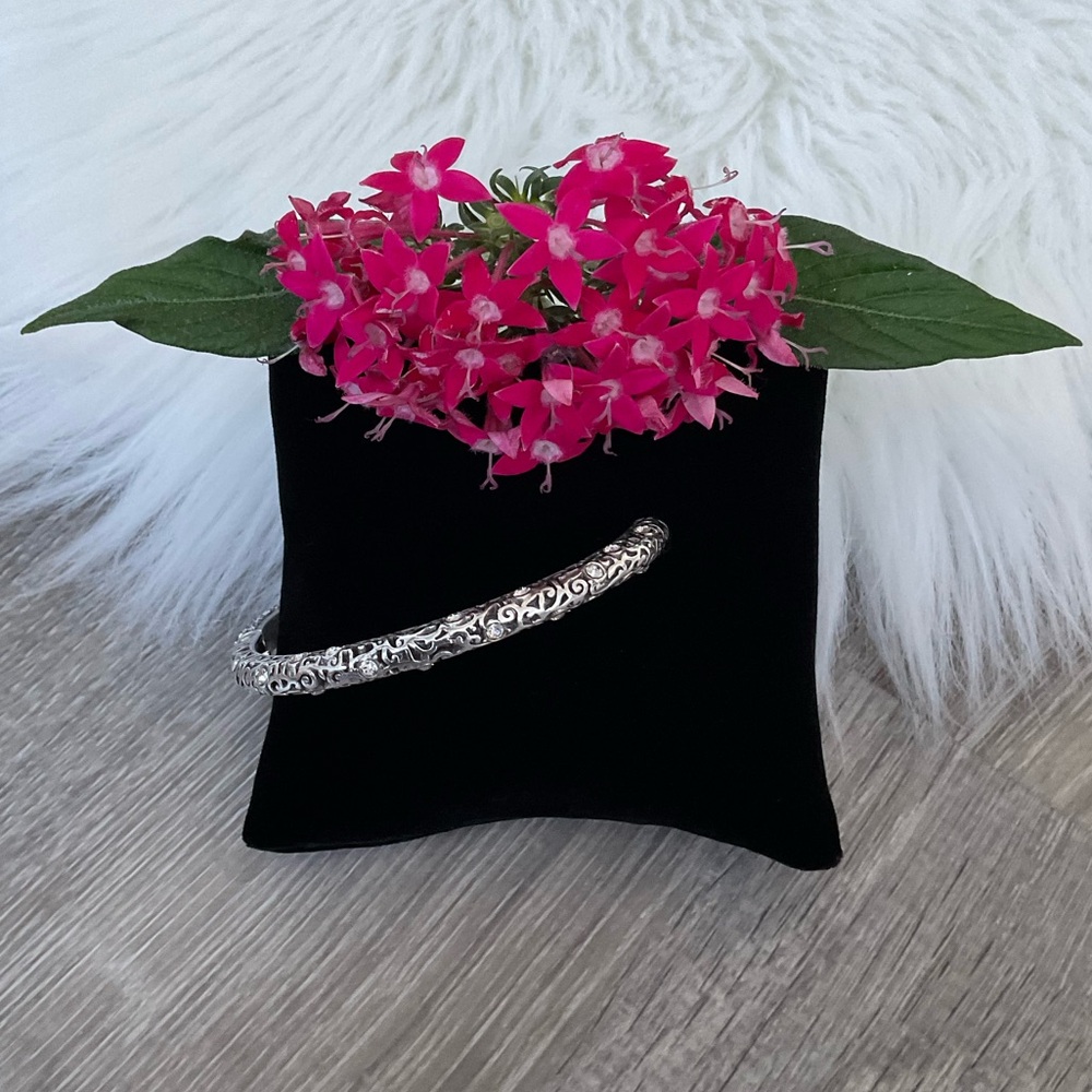 💕 BRIGHTON Retired Anatolia Hinged Silver Bangle - Picture 4 of 7